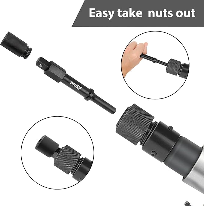 V019-1Kit Pneumatic Bolt Breaker Set 37315 & 37316，helps remove seized and frozen bolts and nuts