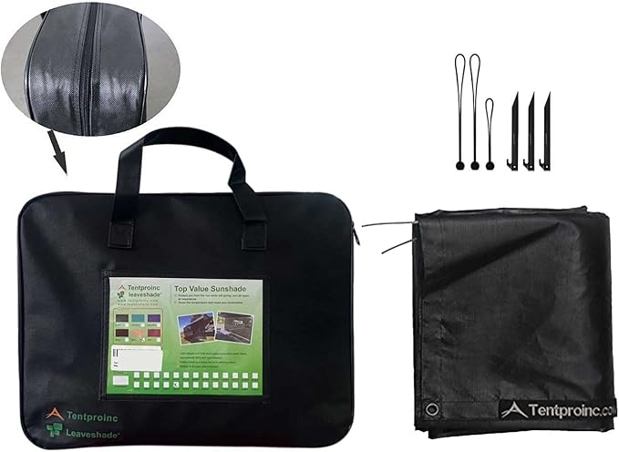 Tentproinc RV Awning Sun Shade Screen 6' X 10' 3'' (Fit for 11' Awning) Mesh Screen Sunshade Motorhome Camping Trailer Awning Screenshade Sunscreen UV SunBlocker - 3 Year Warranty (Black)