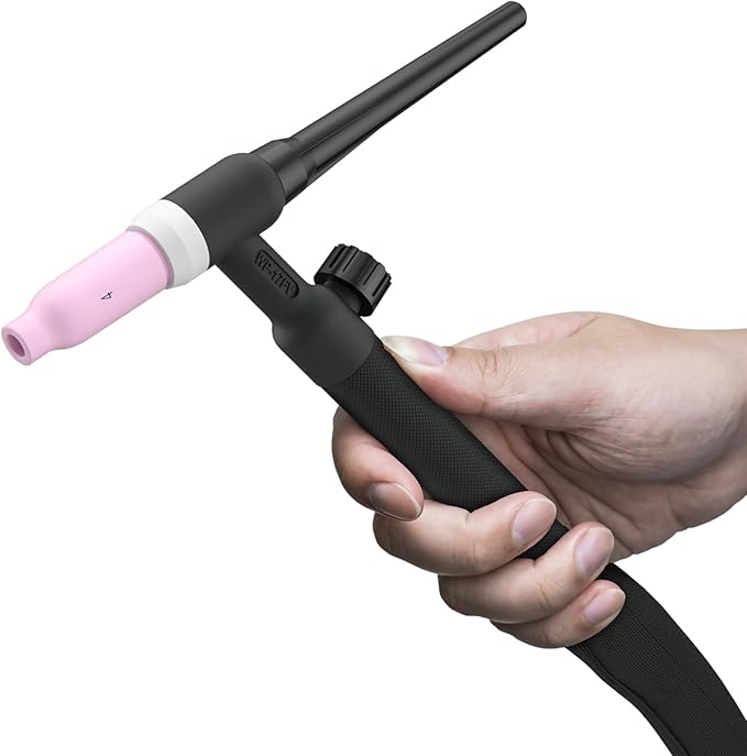 YESWELDER Tig Welding Torch WP-17FV(Gas-Valve Head) Flexible Head Air-Cooled TIG Complete Torch with 12ft Cable