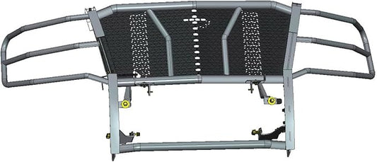 Black Horse Rugged Heavy Duty Grille Brush Bumper Guard Modular Black Compatible with 2015-2023 Chevrolet Tahoe|2015-2020 Chevrolet Suburban-RU-CHTA15-B