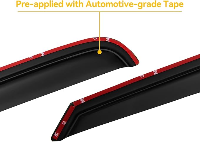 Window Rain Guards Visors for 1999-2016 Ford F250 F350 F450 F550 Super Duty, Window Vent Wind Shades Deflectors Shield for 2000-2016 F650 F750 Standard Cab