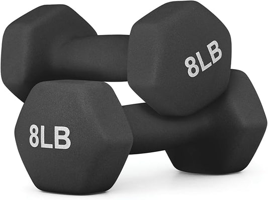 MADOG Dumbbell Set, Anti-Slip Neoprene Coated Hexagon Hand Weights for Home Gym Equipment Workouts Strength Training