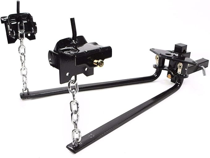 XtremepowerUS Heavy Duty Weight Distribution Equalizer Trailer Sway Control Towing Hitch Bar 1,000lbs 2-Inch Shank