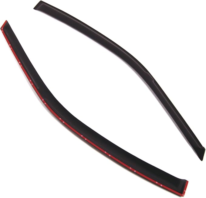 TuningPros Outside Mount Window Vent Visors Rain Guards Compatible with Honda Prelude 1992-1996 | Side Window Wind Deflectors Rain Shields | Smoke Tinted, 2 Pcs Set, DGWV-243