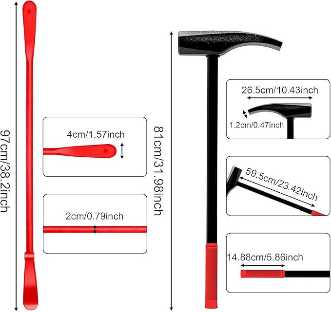 Tire Bead Breaker Tool with Tire Hammer and 2Pcs 38inch Tire Iron Bars for Tire Changing Tool Tire Changer Kit