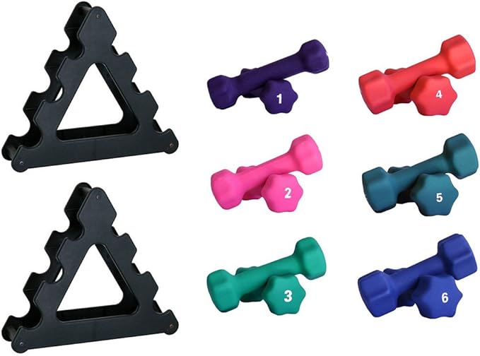 Ader Neoprene Dumbbell Set w/Rack