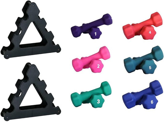 Ader Neoprene Dumbbell Set w/Rack