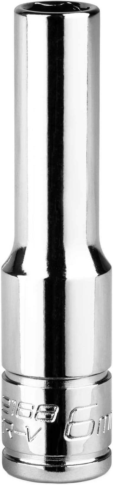 Capri Tools 6 mm Deep Socket, 1/4-Inch Drive, 6-Point, Metric