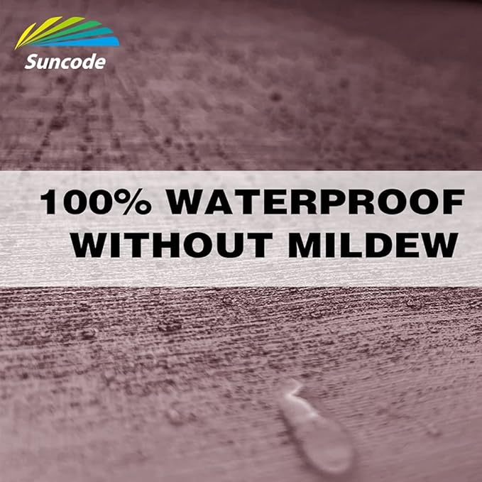 Suncode RV Awning Fabric Replacement Waterpoof Sun Shade Screen Universal Fit Camper Awning Replacement 16oz Vinyl RV Canopy Travel Trailer Awning Replacement 11 Feet Burgundy Shale Fade