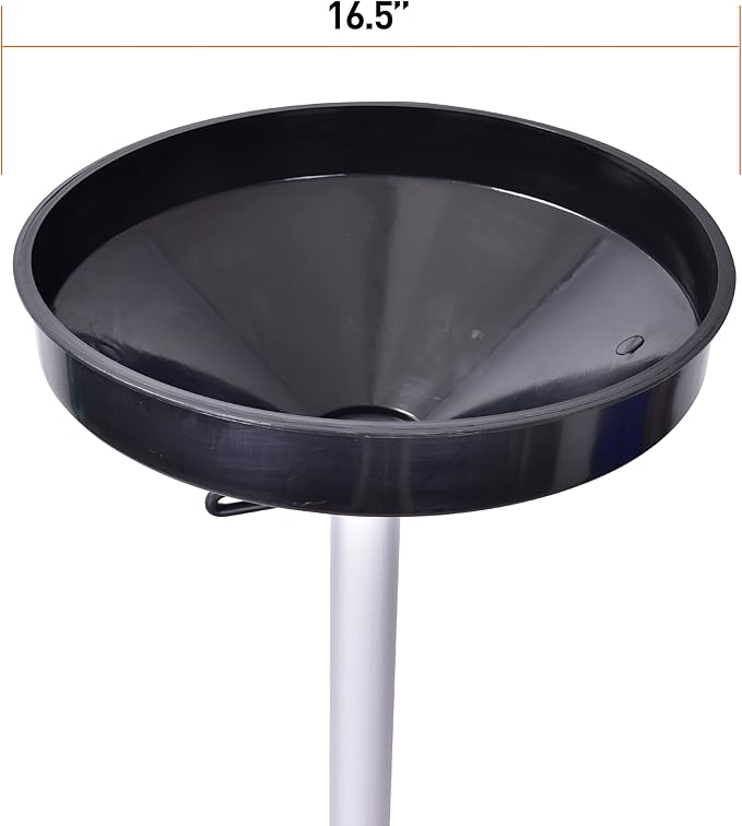 Aain 18 Gallon Industrial Waste Oil Drain Tank,Oil Changing,Portable Waste Oil Change Tank With Wheels and Adjustable funnel height for car, Funnel Drain, Red