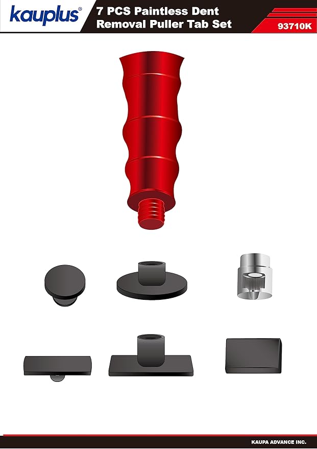7PCS Slide Hammer Dent Puller & Tab Kits Set, Auto Body Dent Removal Cold Glue Tab Kits
