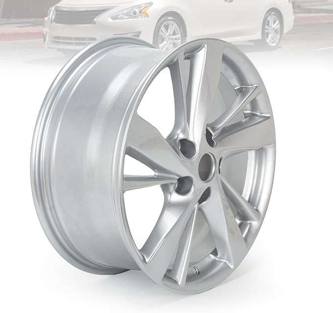 New 17''x7.5'' Aluminum Alloy Replacement for OE Wheel Rim Compatible with Nissan-Altima 2013-2016, Silver, 62593,PCD 5x114.3, 2 Sets
