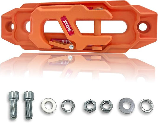 Winch Fairlead with Tow Hook,7075 Aluminum Hawse Fairlead with High Strength Alloy Steel Forged Winch Hook, 20000lb Winch Fairlead Hook (Orange)