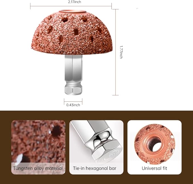 34Pcs Tire Repair Patch Tools Tire Patch Kit, Tire Patch Roller Kit Tire Repair Tungsten Steel Buffing Wheel with Inner Liner Scraper Tire Repair Tools for Car Motorcycle Bike (55 mm)