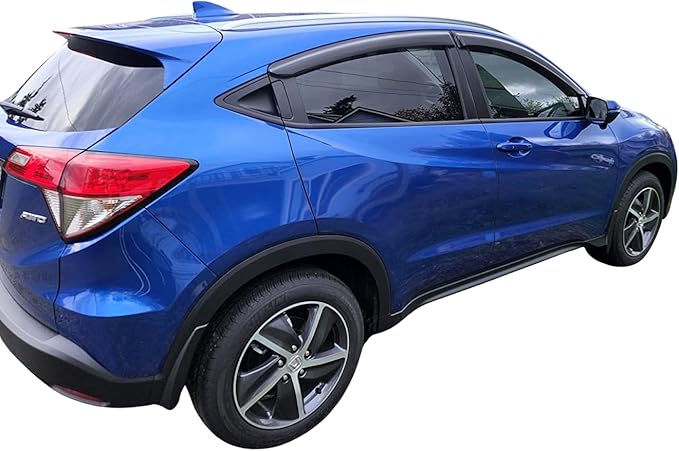 2016-2022 Tape-On Rain Guards for Honda HR-V Side Window Visor Deflectors Lx Ex Sport Ex-L HRV Durable Vent Shades 2017 2018 2019 2020 2021