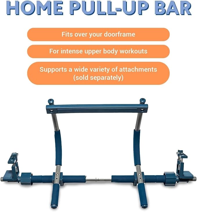 Gym1 Pull Up Bar for Doorway | Door Frame | No Screws Installation for Upper Body Fitness Workout at Home Gym | Made from Professional-Grade Steel