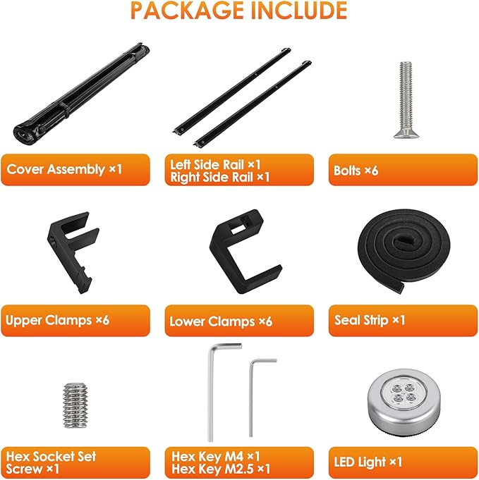 Nilight Soft Roll Up Truck Bed Tonneau Cover Compatible with Chevy Silverado 1500 / GMC Sierra 1500 2014 2015 2016 2017 2018 6.6ft