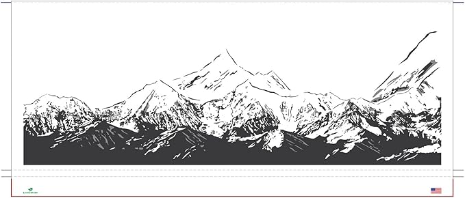 Leaveshade RV Awning Fabric Replacement Camper Trailer Awning Fabric Super Heavy Vinyl Coated Polyester 20'3''(Fit for 21' Awning)-Mountains (Custom Looking)