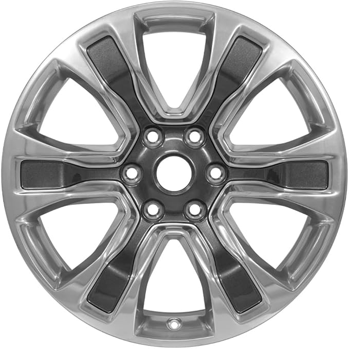 OEM DG74 20 Inch Rims and Tires Fit Ram 1500 6x139.7 20x9 Gloss Gunmetal with Polished Face - Hollander 2678 - Eagle LS2 275/55-20 (Set of 4)