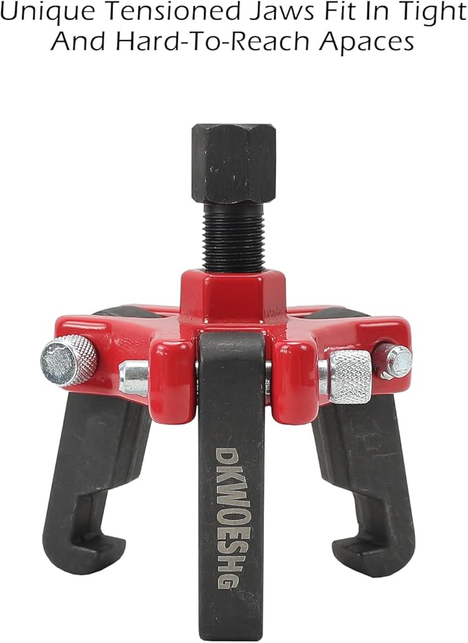 Harmonic Balancer Puller & Crankshaft Pulley Removal Tool Kit - 3 Jaw Puller Set Compatible with GM, Chevrolet, Cadillac, Chrysler, Ford, Dodge, Jeep, LS Engine, and More