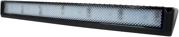 Raycharm 22.4" RV Exterior LED Porch Lighting Fixture, 40° Down Angle Flood Beam, 6000K Cool-White, 12V/24V DC, High Lumen Output Low Current Draw, Aluminum Housing Black Finish, 1-Pack