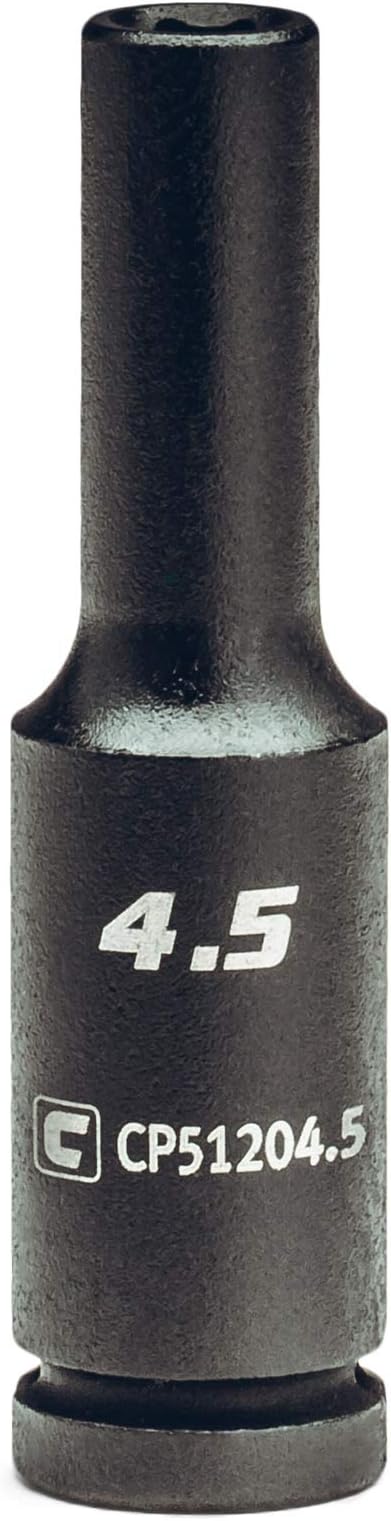 Capri Tools 4.5 mm Deep Impact Socket, 1/4-Inch Drive, 6-Point, Metric