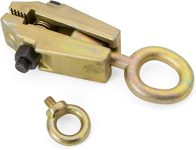 XtremepowerUS 5 Ton 2 Way Auto Body Clamp for Top & Straight Repair Tool Kit, Self-Tightening Frame Pull Clamp Grips