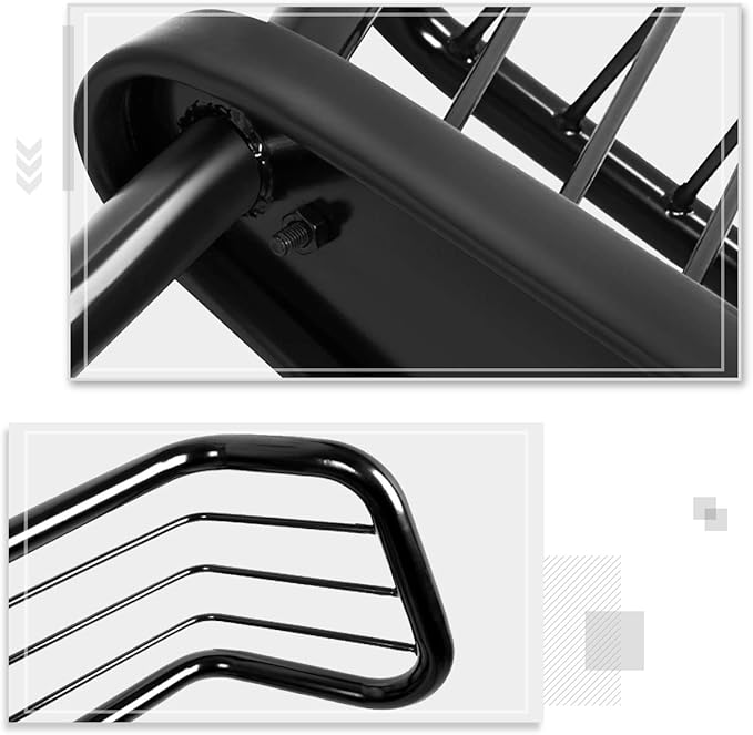 Compatible with Jeep Cherokee XJ SUV 1984-2001 Bumper Brush Grille Guard Protector,Coated Black