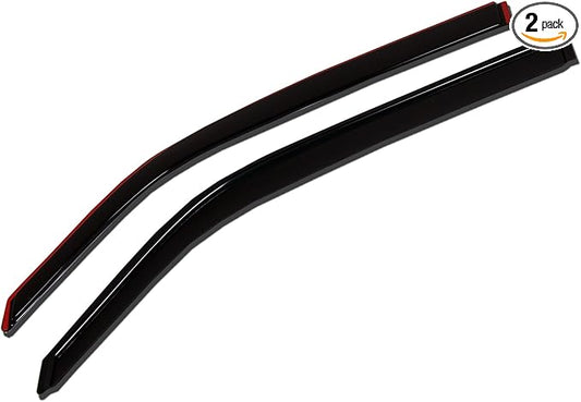 Tuningpros WV-126i-2 in-Channel Window Visor Deflector Rain Guard Dark Smoke 2-pc Set, Compatible with 1994-2001 Dodge Ram 2500