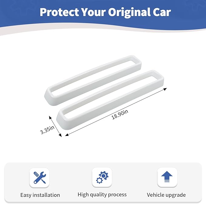 for Challenger Grille Insets Trim Cover Fit for Dodge Challenger 2015-2023 White Exterior Accessories 2pcs