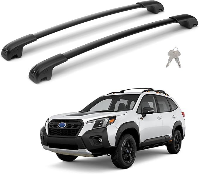 300Lbs Lockable Roof Rack Crossbars for 2022-2024 Forester Wilderness, Heavy Duty Aluminum Anti-Corrosion Cross Bar Fit Luggage Luggage Kayaks Bicycles Snowboard