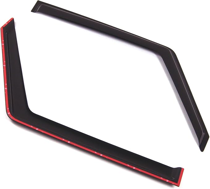 TuningPros Outside Mount Window Vent Visors Rain Guards Compatible with Land Defender 90 1994-1997 | Side Window Wind Deflectors Rain Shields | Smoke Tinted, 2 Pcs Set, DGWV-702