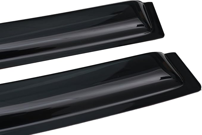 Lightronic Extra Durable Outside-Mount Auto Vent Window Visor, Fits 2013-2018 Toyota Rav4, UV Protection Rain Guard, Original Wind Deflector, No-Drill Easy Install, Dark Smoke, 4-Pcs