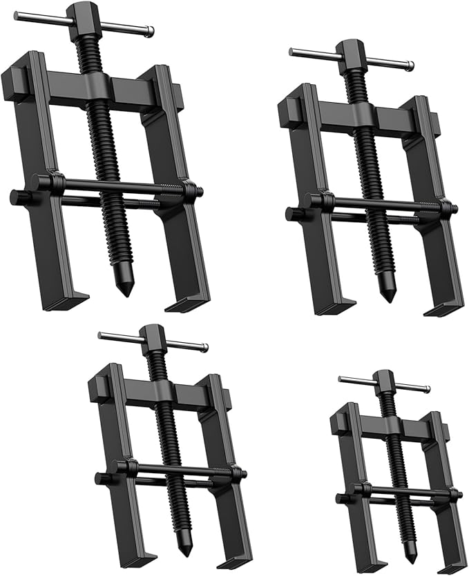 OMISTAR 4 PCS 2-Jaw Bearing Pullers, 2 in 3 in 4 in 6 in Gear Puller, Carbon Steel Bearing Remover Tool, Pulley Puller for Motorcycle, Wheel, Auto Repair, Hand Tool Kit for Mechanic, Workshop, Garage