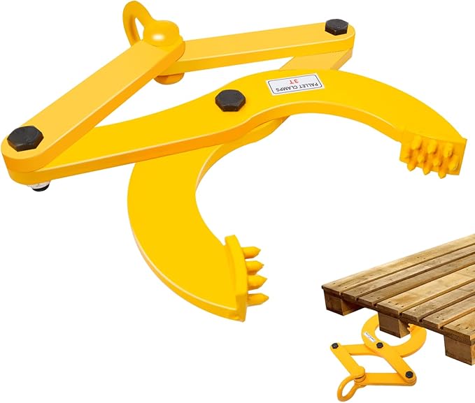Pallet Puller,3T/6600 LBS Capacity Pallet Jack Puller,Heavy Duty Single Scissor Clamp for Forklift Chain,Pulling Pallets,6.7 Inch Jaw Opening