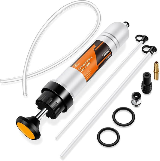 YSTOOL 200CC Manual Fluid Extractor and Fill Syringe Automotive Oil Evacuator and Dispenser Pump for Changing ATF, Coolant, Power Steering Fluid, Gear Oil, Brake Fluid and Engine Oil