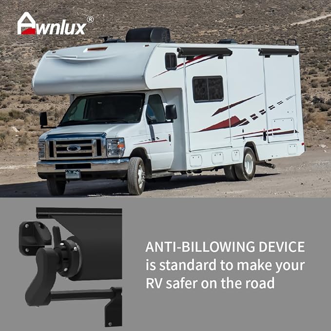 Awnlux Slide Topper Awning PRO MAX - Black Modular Slide Out Awning Kit Slide Out Protection for RVs, Travel Trailers, 5th Wheels, and Motorhomes-13' (12'7" Fabric)
