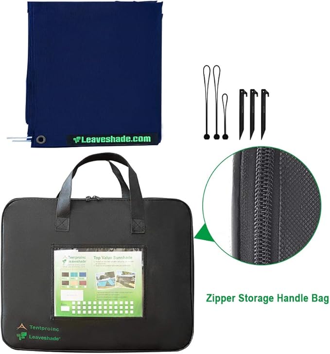 Tentproinc RV Awning Sunshade Screen 8'X14'3'' (Fit for 15' Awning) Mesh Sun Shade Block Front Sun Glary Motorhome Camping Trailer Awning UV Sunblocker Sunscreen - 3 Year Warranty (Navy Blue)