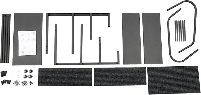 RV Steps with Handrail, 3-Step Stairs Steps, Upgrade RV Stair W/Non-Slip Mat, 450Lbs Mobile Home Stairs for RV, Travel Trailer, Camper Outdoor