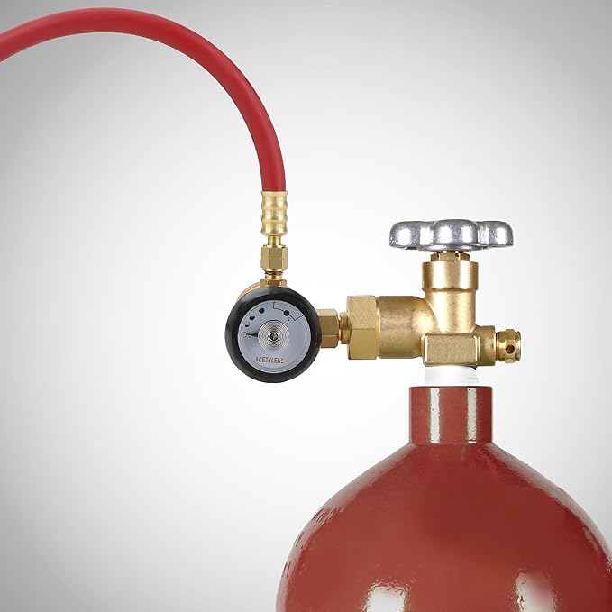 Hromee Air Acetylene Torch Hose 12-Feet X 3/16-Inch with 3/8"-24 LH Fittings