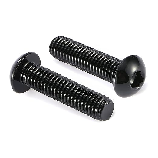 1/4-20 x 1-1/2" Button Head Socket Cap Bolts Screws, 10Pcs 304 Stainless Steel 18-8, Allen Hex Drive, Black Oxide by SG TZH(with Hex Spanner)