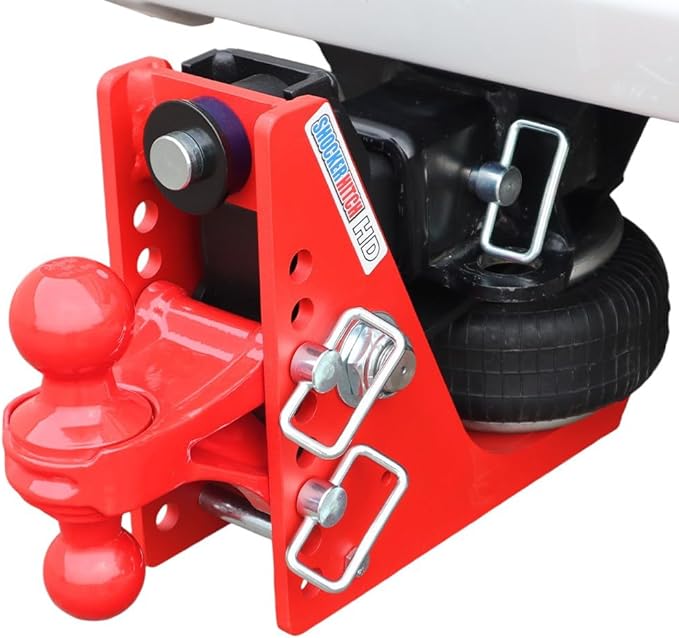 Shocker HD 20K Air Hitch with Red Combo 2" & 2-5/16" Balls, Fits 2" Hitch - 20,000 lbs