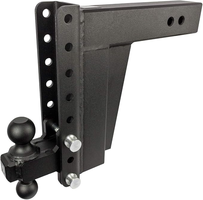 BulletProof Hitches - 3.0" Adjustable Extreme Duty Trailer Hitch (36,000 lb. Rating) - 10" Drop/Rise with 2" and 2 5/16" Dual Ball - Powder Coat, Solid Steel, Corrosion-Resistant