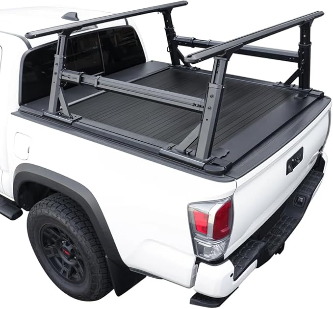 Syneticusa MR Hard Tonneau Cover+R1 Rack Fits 2016-2026 Toyota Tacoma 5ft Truck Bed Waterproof Accessories Retractable