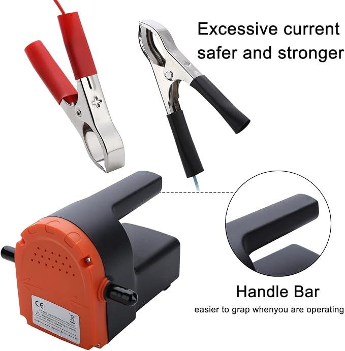 12V 100W Oil Change Pump Extractor Oil Diesel Fluid Pump Extractor Scavenge Suction Transfer Pump with outlet inlet hose, screwdriver, Oil-proof gloves, hose lock, For Boat, Car, RV, Truck