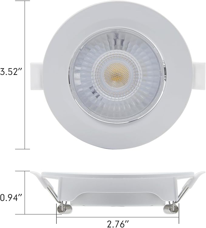 Facon 3.5 Inch RV Puck Lighting with Spring - 8 Pack Rotatable RV Recessed LED Lights 12V - Cool White 4000K Ultra Slim Interior Lights for RV Camper Boat Motorhome
