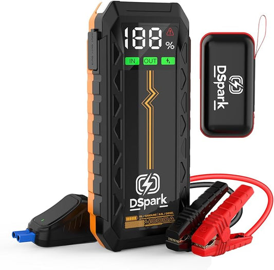 G69H 4000A Jumper Starter Portable,24000mAhJump Starter Battery Pack(All Gas,Up to 8.5L Diesel Engine),12V Portable Jump Starter with USB Quick Charge LED Flashlight Compact Storage Case