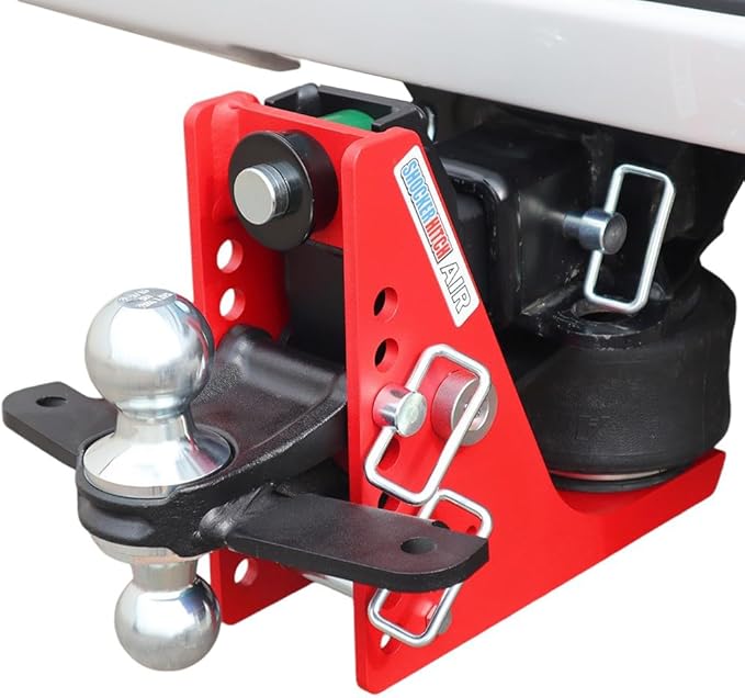 Shocker Air Hitch Sway Control Towing Kit - Fits 2-1/2" Hitch - Chrome Combo 2" & 2-5/16" Balls - 2 Sway Bar Kits - 14,000 lbs