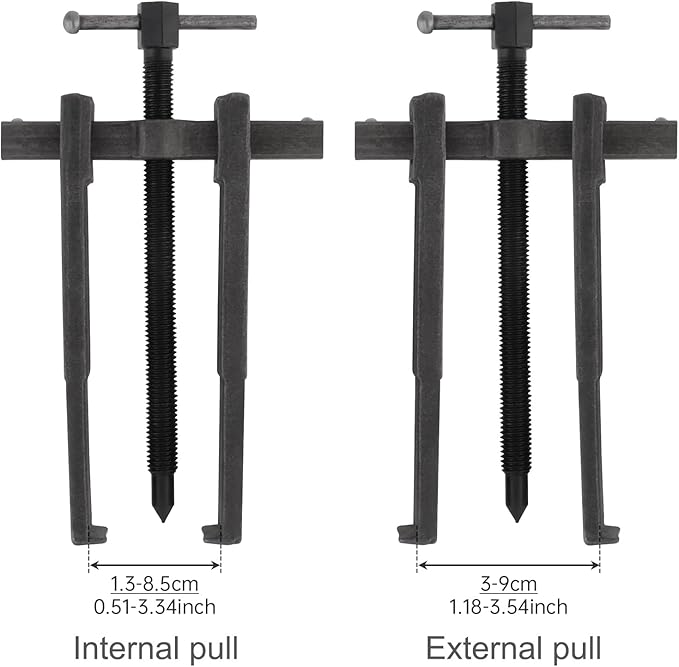 ChgImposs 4 Pcs 2 Jaw Gear Puller Set (3/4/6/8 Inch) – Heavy Duty Carbon Steel Reversible Bearing Pullers Removal Tool for Pulleys Flywheels Bearings Gears