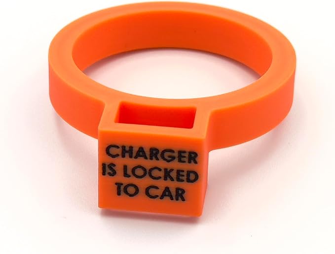 Door Dock for Tesla/J1772 Adapter for Model Y and Charger Locking Ring Bundle 2023-2025 (Orange)